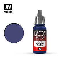 Dark Blue. Фарба водорозчинна акрилова 17мл. VALLEJO Game Color 72017