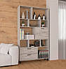 Місткий стелаж із полицями та шухлядами, полиця для кімнати, стелаж для книг Opendoors, фото 7