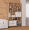 Місткий стелаж із полицями та шухлядами, полиця для кімнати, стелаж для книг Opendoors, фото 4