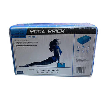 Блок для йоги PowerPlay 4006 Yoga Brick Синій