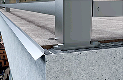 Капельник MINI балконний для відкритої тераси балкону алюмінієвий карниз відлив довжина 2,7 метра срібло матовий