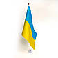 Прапорець України набір із 3-х штук поліестер 14*21 см на паличці з присоскою, фото 5