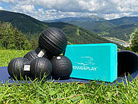Набір масажних м'ячиків PowerPlay 4007 EPP Massage Ball Чорні (3 шт.)