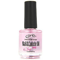 Масло по уходу за ногтями и кутикулой PNB Nail&Cuticle Oil 15 мл, роза