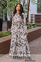 Ніжна та романтична сукня максі з оборкою на подолі із 42 по 60 розмір, фото 7