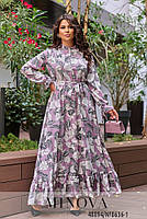 Ніжна та романтична сукня максі з оборкою на подолі із 42 по 60 розмір, фото 3