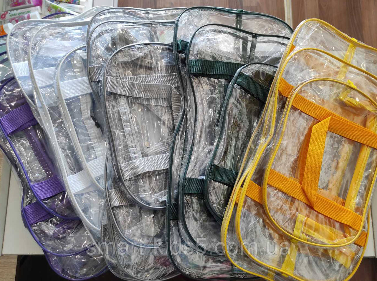 Сумки в пологовий будинок прозора, набір із 3 сумок для пологового будинку різні кольори, сумки для вагітних