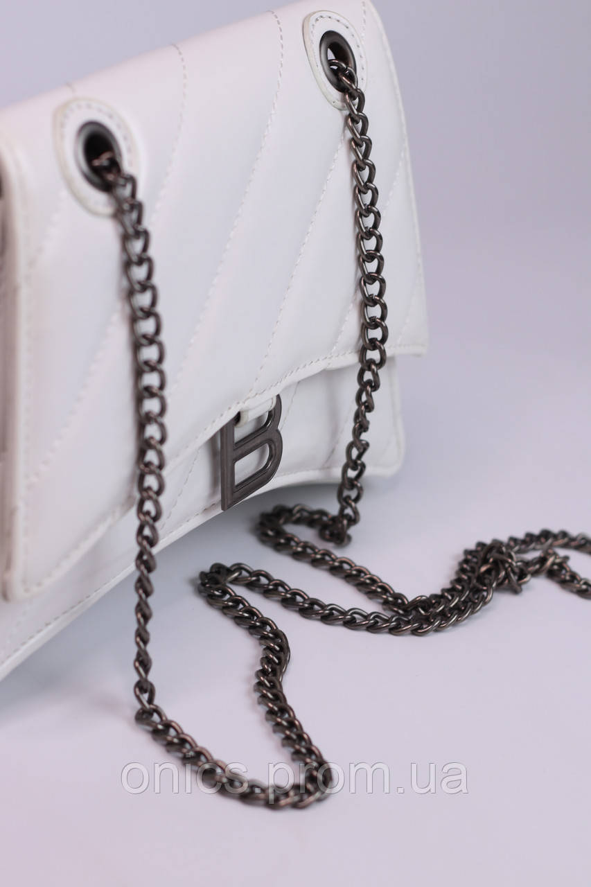 Женская сумка Balenciaga Crush white, женская сумка, Баленсиага белого цвета хорошее качество - фото 1 - id-p1930975900