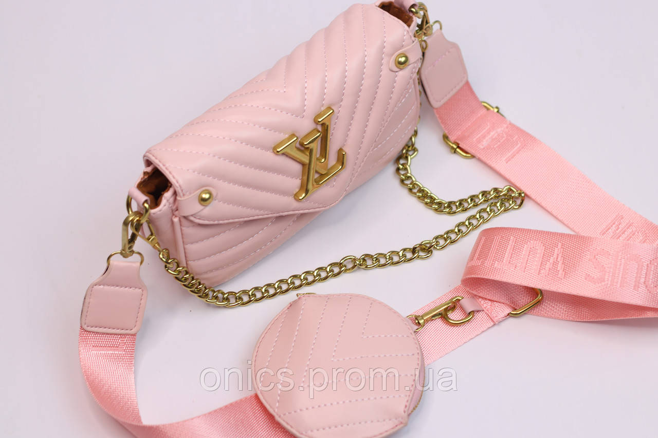 Женская сумка Louis Vuitton multi pochette pink Женская сумка, брендовая сумка Louis Vuitton multi pochette pi - фото 1 - id-p1930975908