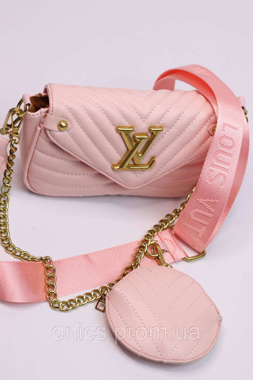 Женская сумка Louis Vuitton multi pochette pink Женская сумка, брендовая сумка Louis Vuitton multi pochette pi - фото 3 - id-p1930975908