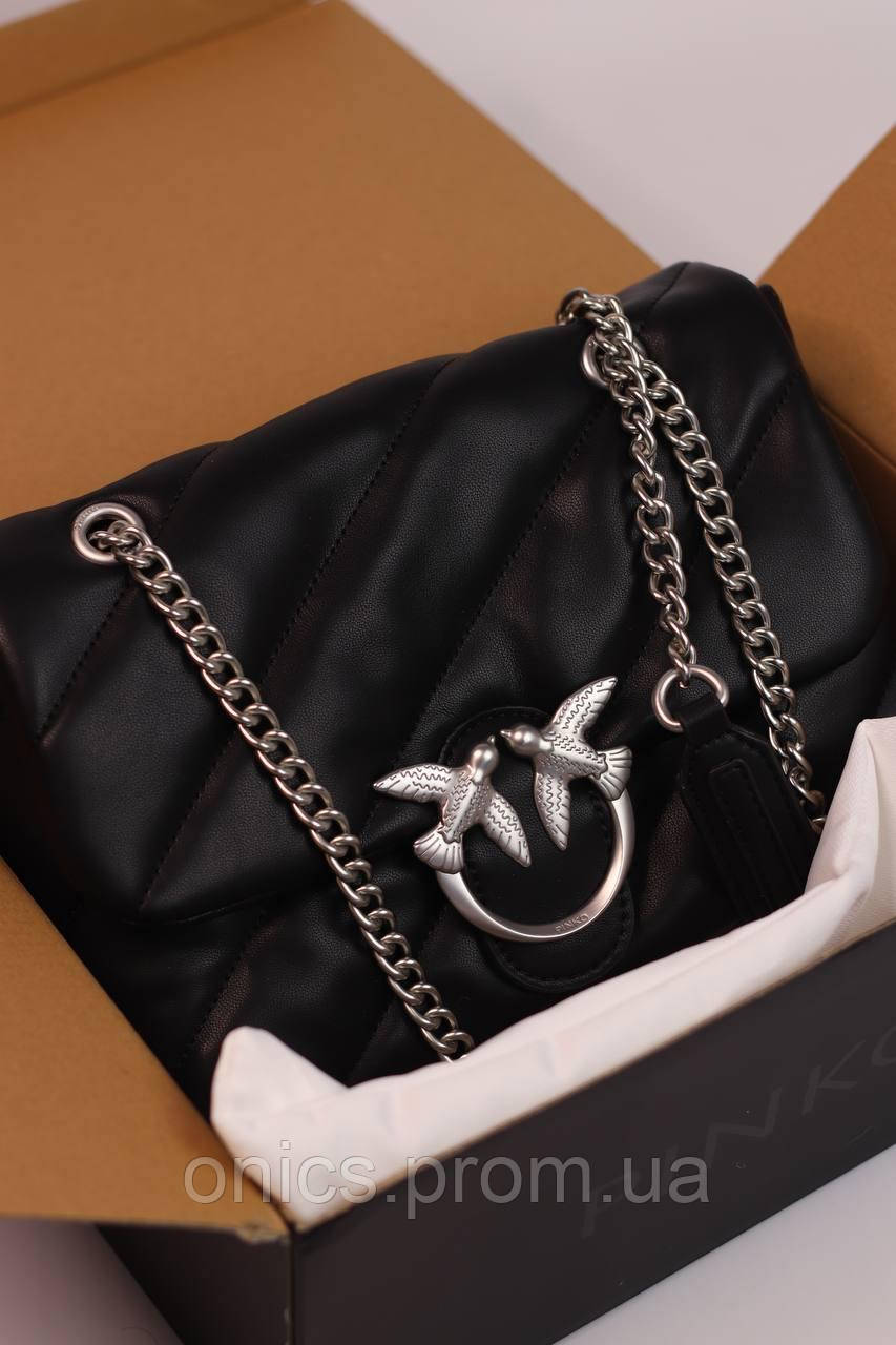 Женская сумка Pinko Love Big Puff black, женская сумка, Пинко черного цвета хорошее качество - фото 2 - id-p1930975909
