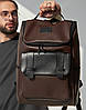 Функціональний рюкзак з екошкіри для подорожей, рюкзак класичного стилю для ноутбука, фото 2