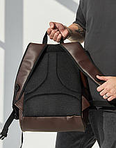 Функціональний рюкзак з екошкіри для подорожей, рюкзак класичного стилю для ноутбука, фото 3