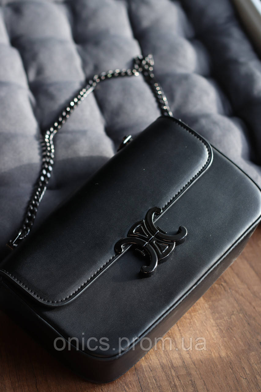 Женская сумка Celine black, женская сумка, брендовая сумка Селин черная хорошее качество - фото 1 - id-p1930975912