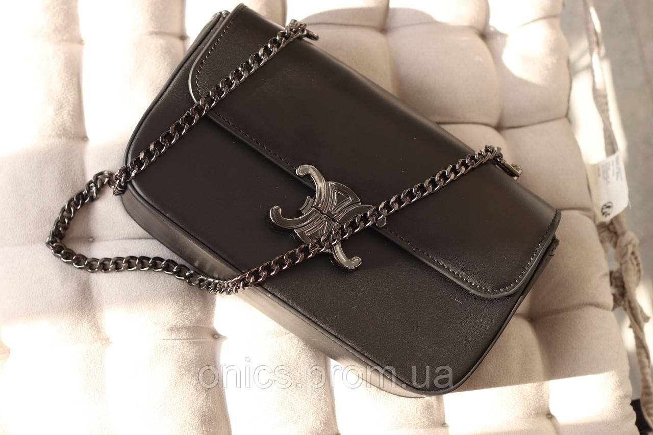 Женская сумка Celine black, женская сумка, брендовая сумка Селин черная хорошее качество - фото 2 - id-p1930975912