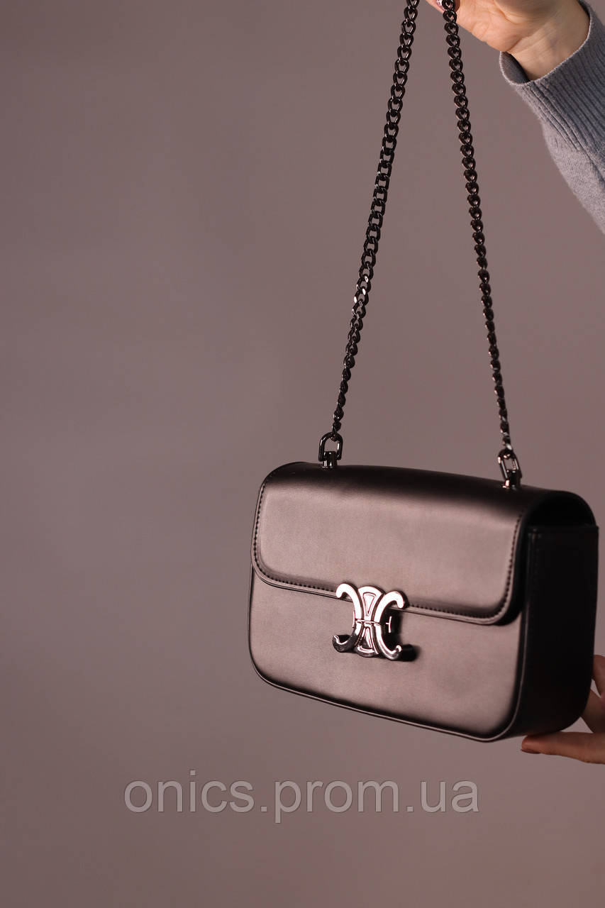 Женская сумка Celine black, женская сумка, брендовая сумка Селин черная хорошее качество - фото 4 - id-p1930975912