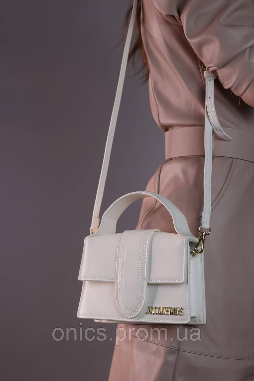 Женская сумка Jacquemus white, женская сумка Жакмюс белого цвета хорошее качество - фото 1 - id-p1930975913
