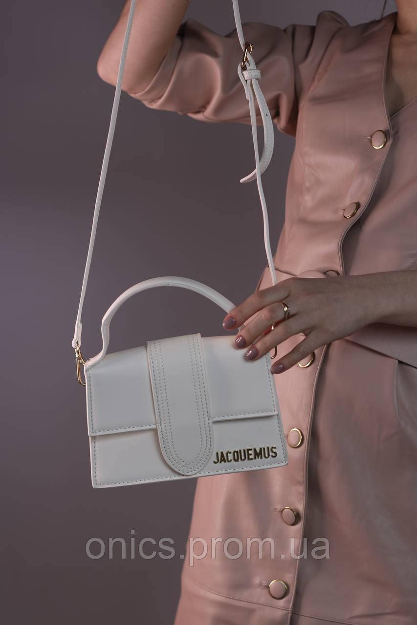 Женская сумка Jacquemus white, женская сумка Жакмюс белого цвета хорошее качество - фото 2 - id-p1930975913