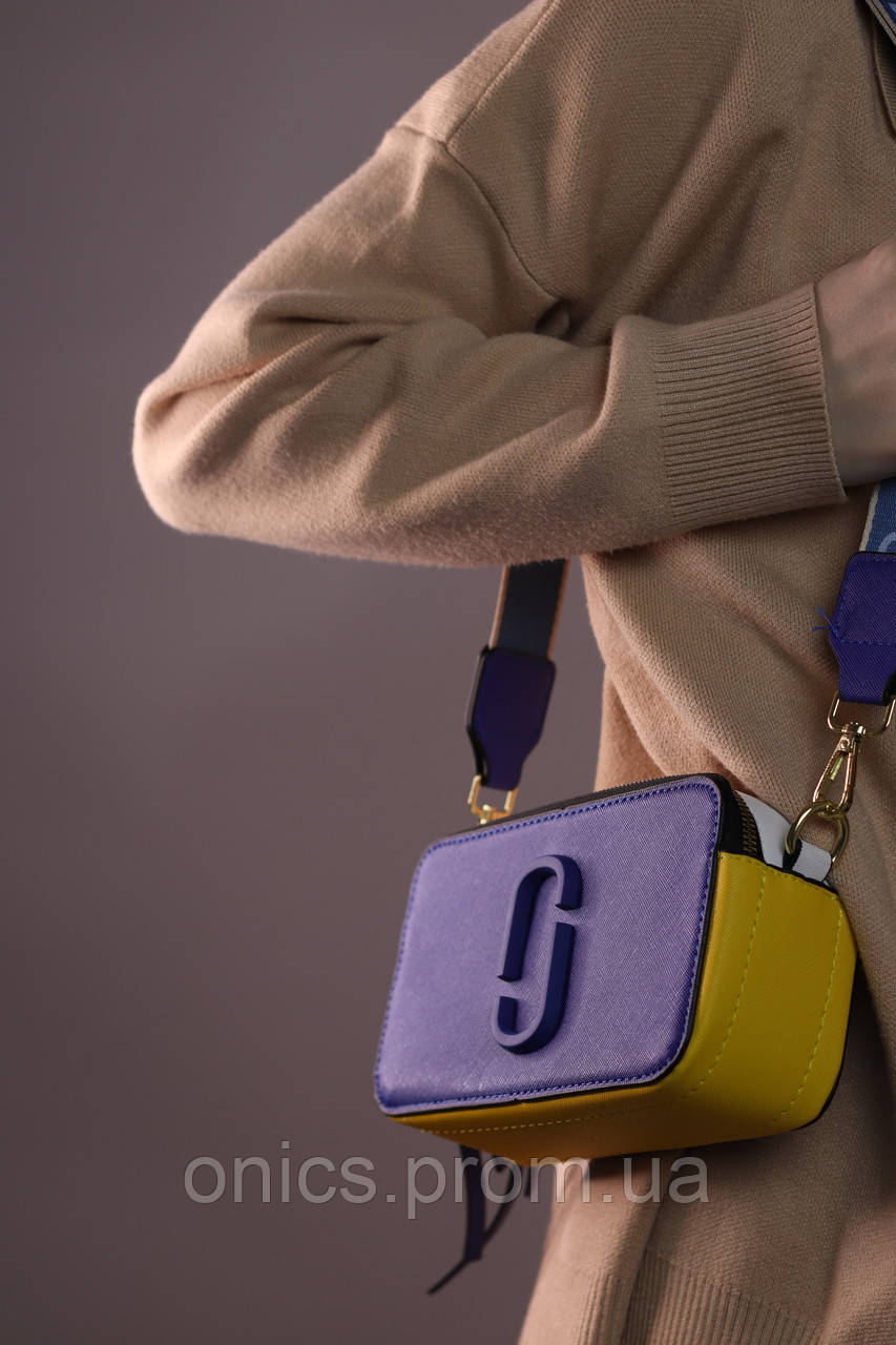 Женская сумка сине/желто/белая Marc Jacobs logo blue/yellow/white женская сумка, брендовая сумка Marc Jacobs - фото 4 - id-p1930975914