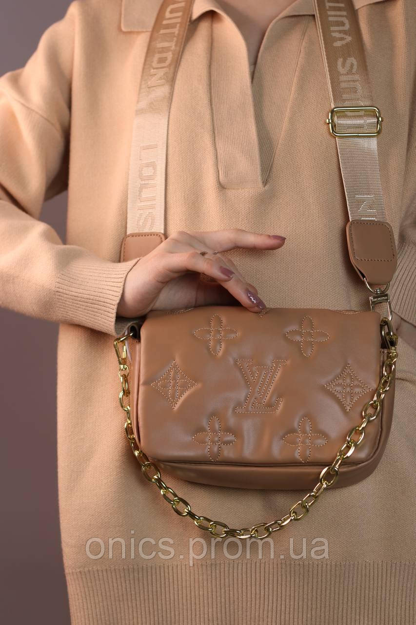 Женская сумка Louis Vuitton beige женская сумка, брендовая сумка Louis Vuitton beige хорошее качество - фото 3 - id-p1930975916