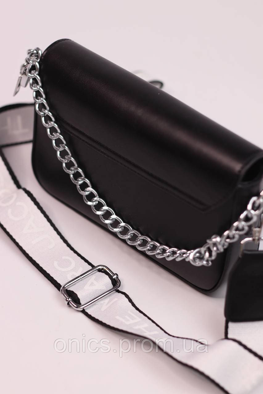 Жіноча сумка Marc Jacobs Shoulder black, женская сумка, Марк Джейкобс чорного кольору хороша якість - фото 3 - id-p1930975919