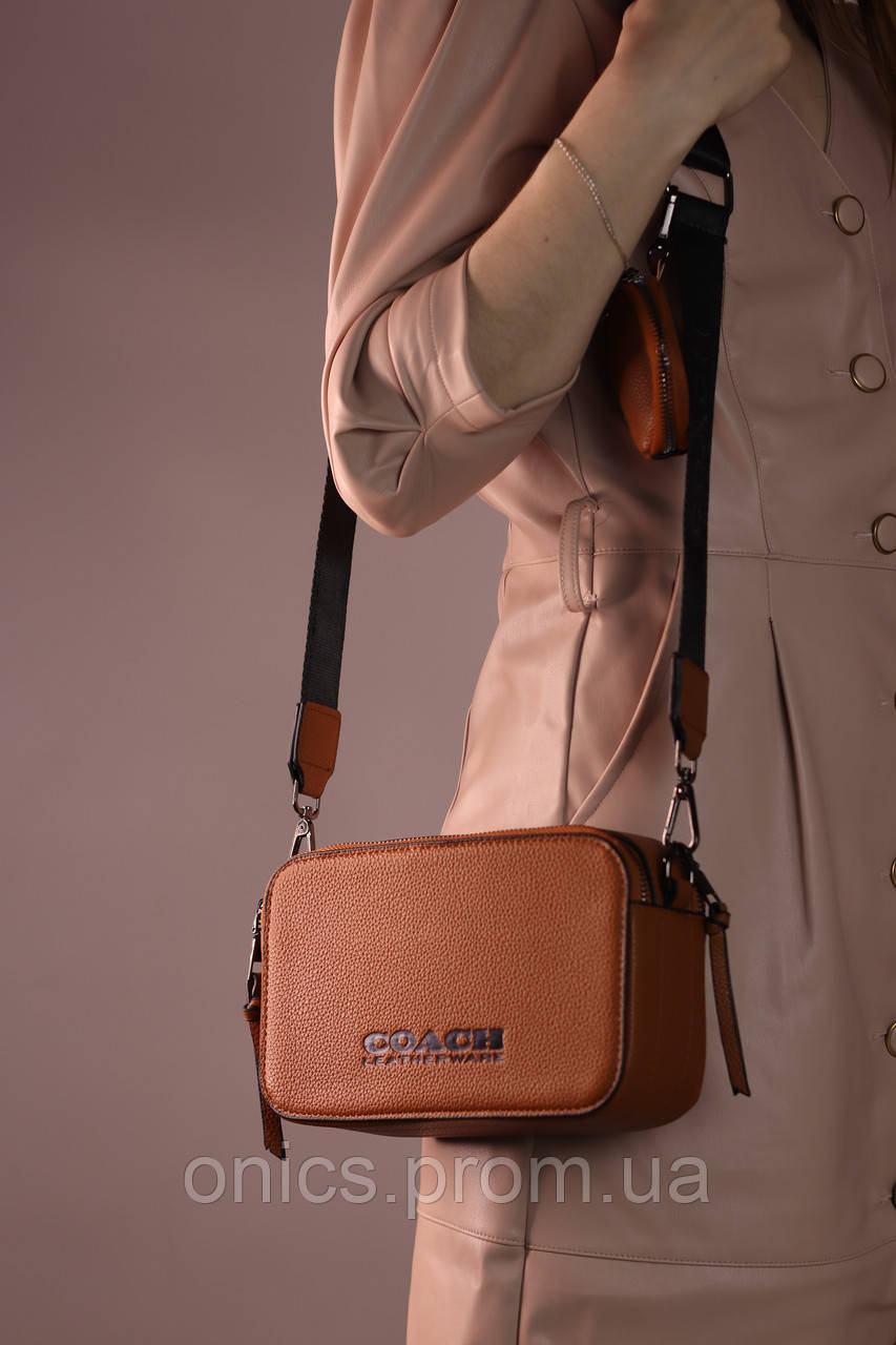 Женская сумка Coach brown, женская сумка Коуч коричневого цвета хорошее качество - фото 5 - id-p1930975920