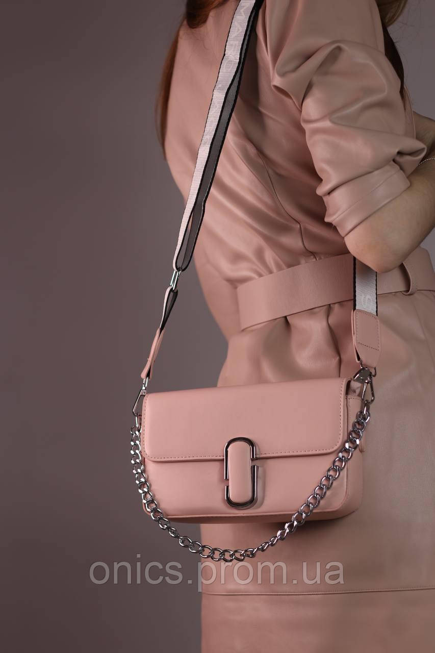 Жіноча сумка Marc Jacobs Shoulder pink, женская сумка, Марк Джейкобс рожевого кольору хороша якість - фото 2 - id-p1930975928