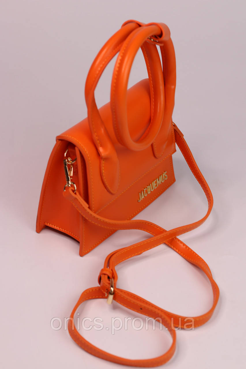Женская сумка Jacquemus Le Chiquito Noeud orange, женская сумка Жакмюс оранжевого цвета хорошее качество - фото 3 - id-p1930975931