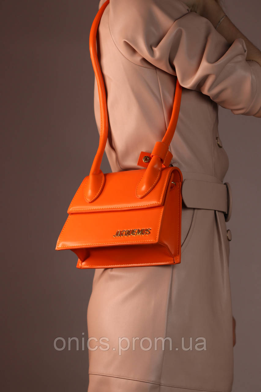 Женская сумка Jacquemus Le Chiquito Noeud orange, женская сумка Жакмюс оранжевого цвета хорошее качество - фото 4 - id-p1930975931