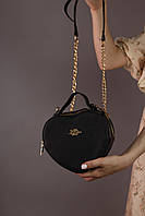 Женская сумка Coach heart black, женская сумка Коуч сердце черного цвета хорошее качество