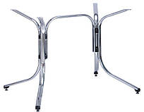 Підстілля ніжки для столу хромовані Алія H 500 хром, пластик сірий опора для столів кафе та ресторанів AMF