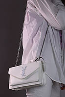 Женская сумка Yves Saint Laurent white, женская сумка Ив Сен-Лоран белого цвета хорошее качество