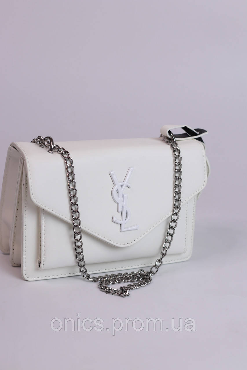 Женская сумка Yves Saint Laurent white, женская сумка Ив Сен-Лоран белого цвета хорошее качество - фото 2 - id-p1930975943
