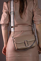 Женская сумка Marc Jacobs Shoulder beige, женская сумка, Марк Джейкобс бежевого цвета хорошее качество
