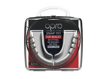 Капа боксерська OPRO Snap-Fit FOR BRACES White (art.002318004)