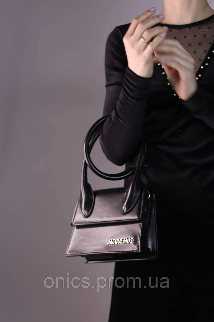 Женская сумка Jacquemus Le Chiquito Noeud black, женская сумка, Жакмюс черного цвета хорошее качество - фото 3 - id-p1930975950