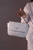 Жіноча сумка Prada white, женская сумка, Прада білого кольору хороша якість