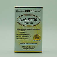 Пробіотики, California Gold Nutrition, 30 млрд, 60 капсул