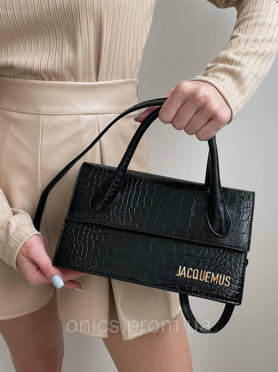 Женская сумка из эко-кожи Jacquemus Jac. Le Chiquito long молодежная, брендовая сумка хорошее качество - фото 6 - id-p1930975988