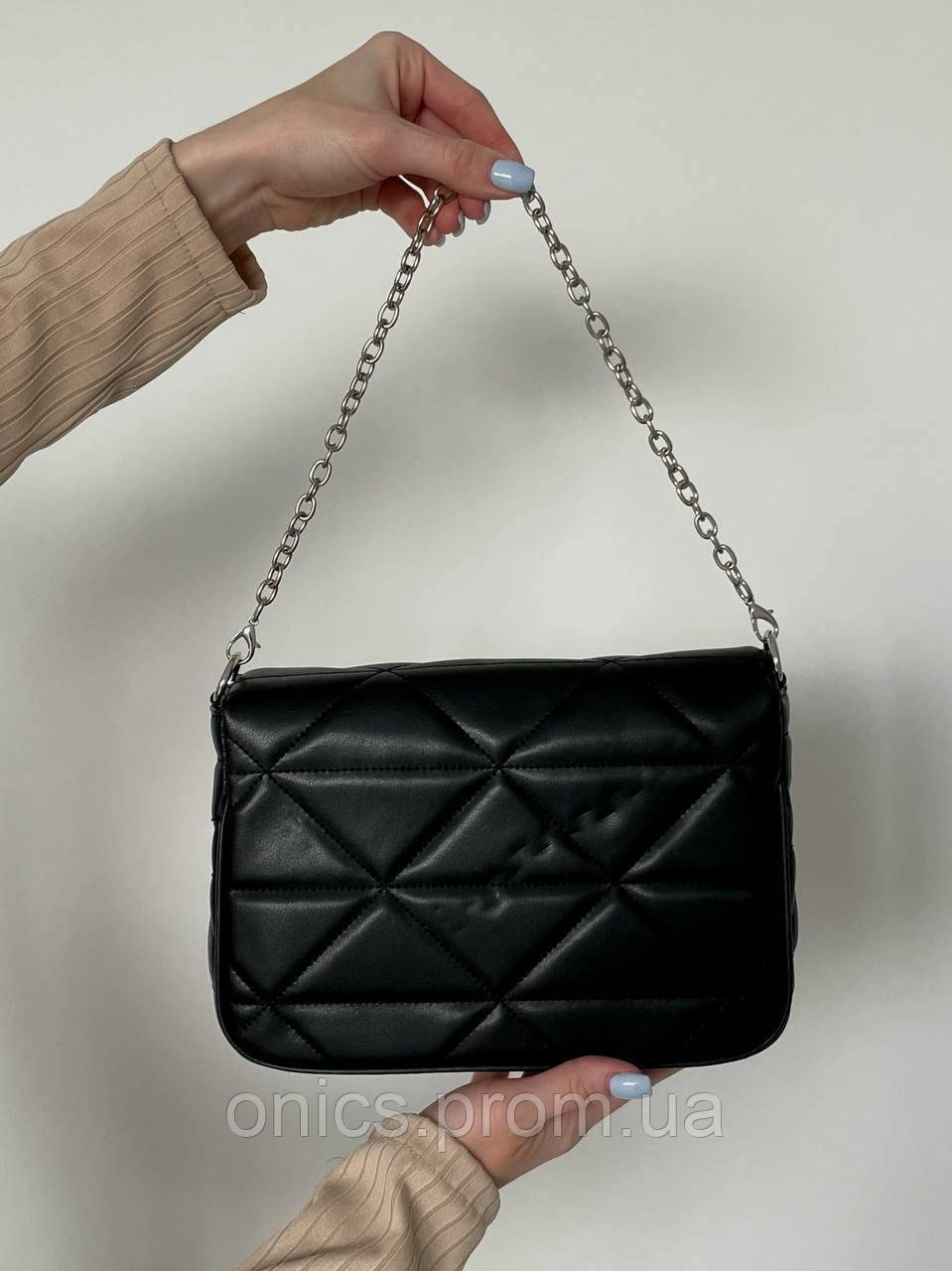 Женский сумка из эко-кожи Prada / Прада на плечо сумочка женская кожаная стильная брендовая хорошее качество - фото 3 - id-p1930975999