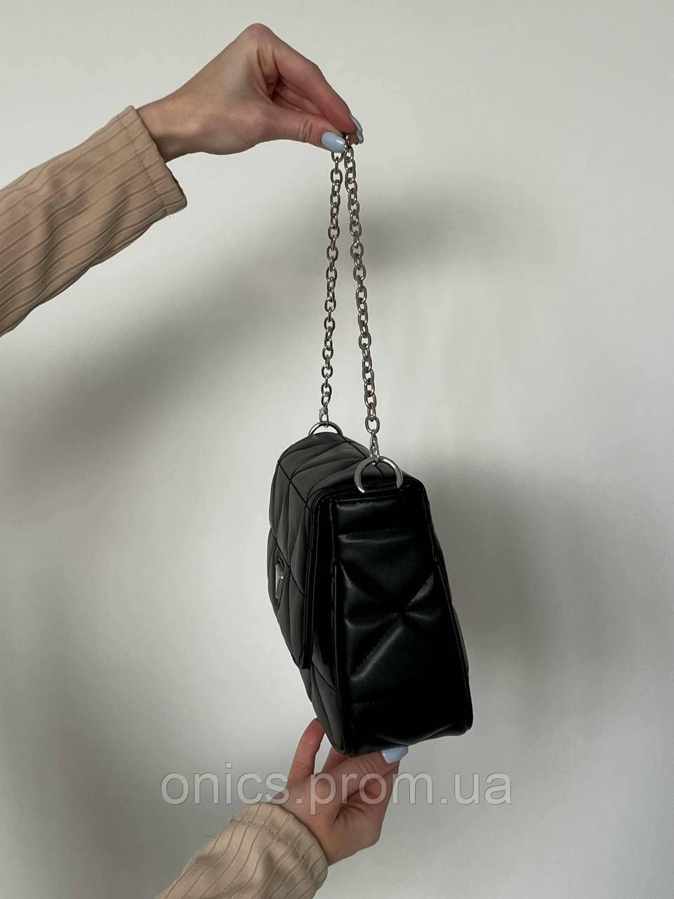 Женский сумка из эко-кожи Prada / Прада на плечо сумочка женская кожаная стильная брендовая хорошее качество - фото 4 - id-p1930975999
