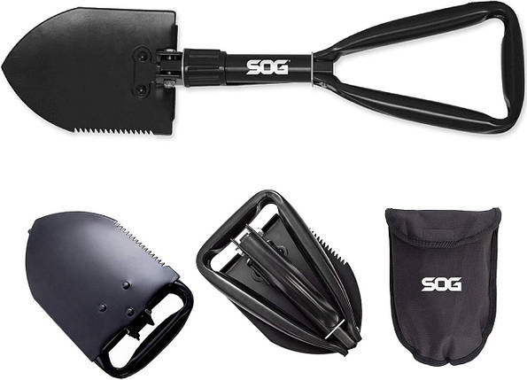 Туристична розкладна лопата SOG Entrenching Tool Hardcased (Black), фото 1
