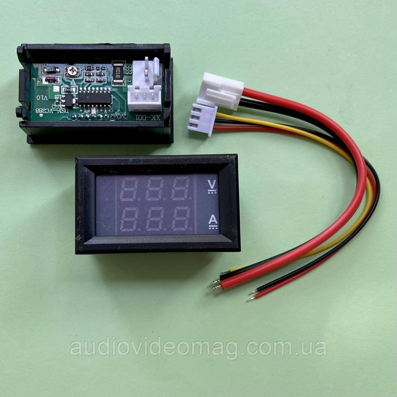Амперметр-Вольтметр 10А / 100V для постійного струму, в корпусі, фото 1