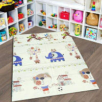 1,2х1,8мх8мм Складаний ігровий килимок, м'який розвиваючий килимок, дитячі килимки для повзання, дитячий килимок на підлогу