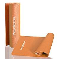 Килимок для йоги та фітнесу Power System PS-4014 PVC Fitness-Yoga Mat Orange (173x61x0.6)