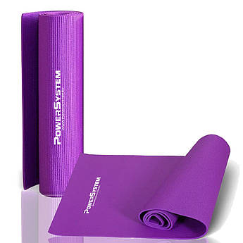 Килимок для йоги та фітнесу Power System PS-4014 PVC Fitness-Yoga Mat Purple (173x61x0.6)