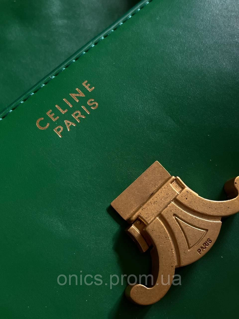 Женская сумка Celine mini green, женская сумка, брендовая сумка Селин зеленая хорошее качество - фото 6 - id-p1930976013