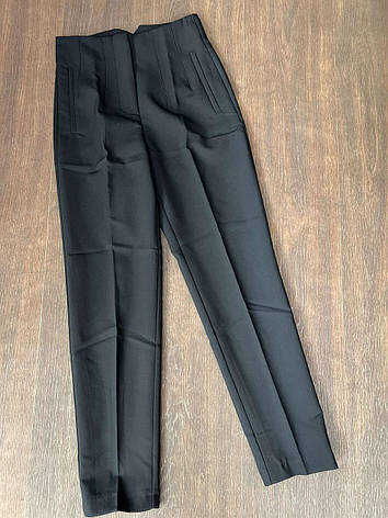 Класичні жіночі брюки в чорному кольорі, розмір XS, S, M, L, XL, фото 1