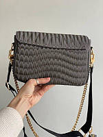 Стильна жіноча сумка LV wave grey жіноча сумка Луї Віттон сірого кольору хороша якість