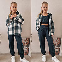 Стильний спортивний костюм-трійка для дівчинки "Брукс" (128р)